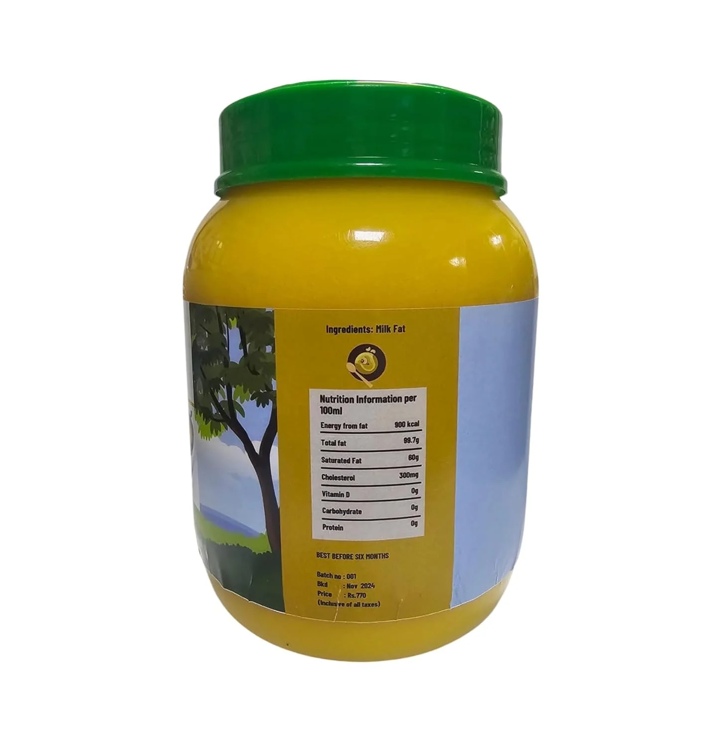 Pure Natural Cow Ghee By Te Foods | Traditional Bilona Method Cow Ghee Hand Churned For Better Digestion & Immunity | (200ml) 6.7 Ounce | Jar Pack - Image 3