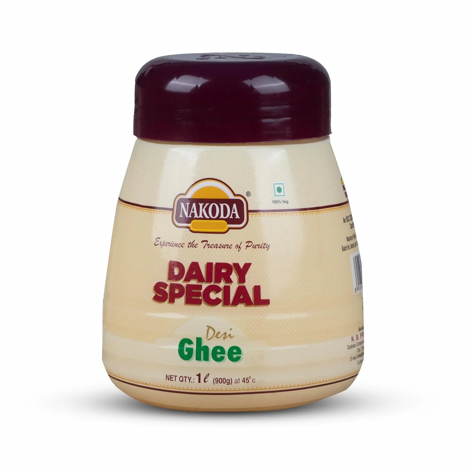 Pure Natural Dairy Special Desi Ghee By Nakoda | Good Source Of Vitamin A, Delicious Healthy & Nutritious Desi Ghee Perfect For Glowing Skin | (1 Litre) 33.8 Ounce | Jar Pack