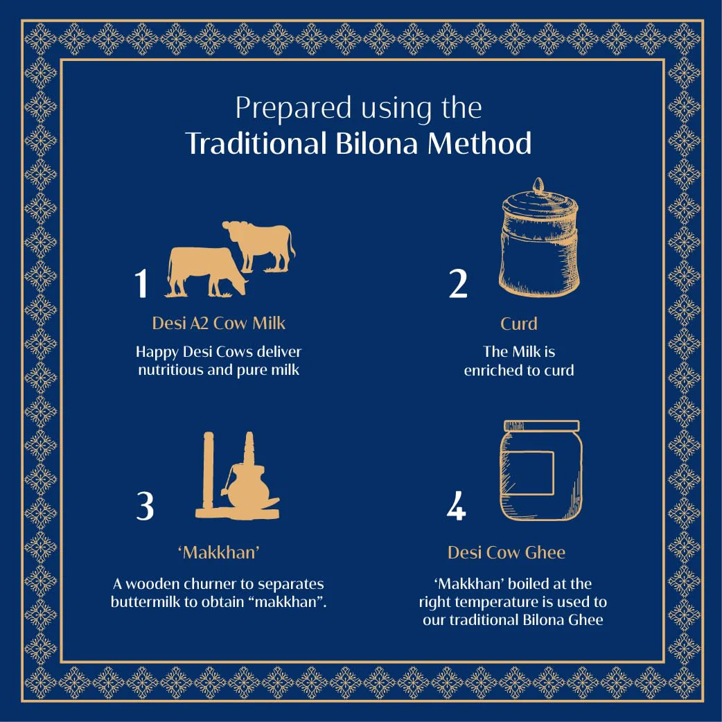Pure Natural Desi Cow Bilona Ghee By Mr. Milk | Rich In Nutrients & Energy Healthy Pure Desi Ghee Good For Overall Health | 1 Litre (500ml * 2) 33.8 Ounce | Jar Pack - Image 2