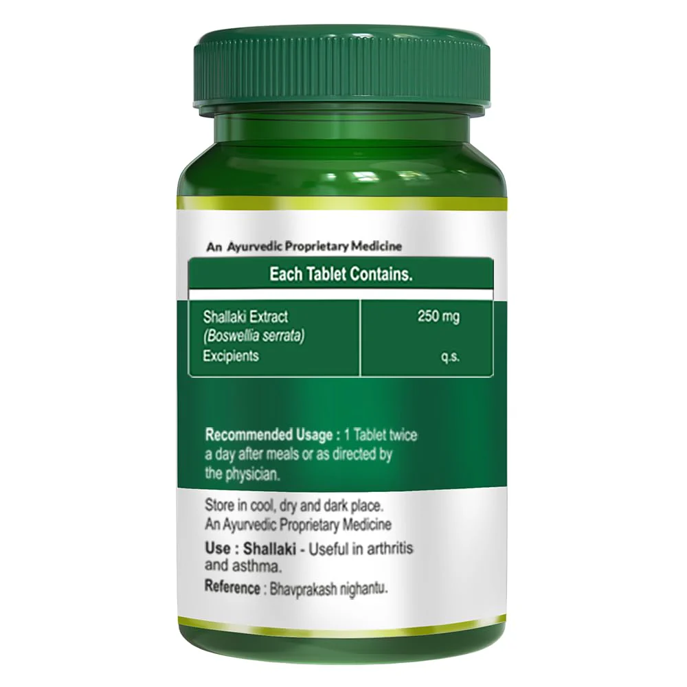 Pure Nutrition Shallaki Boswellia Serrata 250mg, Bone & Joint Health, Stiffness, Arthritis, Reduces Pain & Inflammation, Helps Improve Mobility | 60 Tablets 100gm 0.2lbs Each Pack Of 4 - Image 3