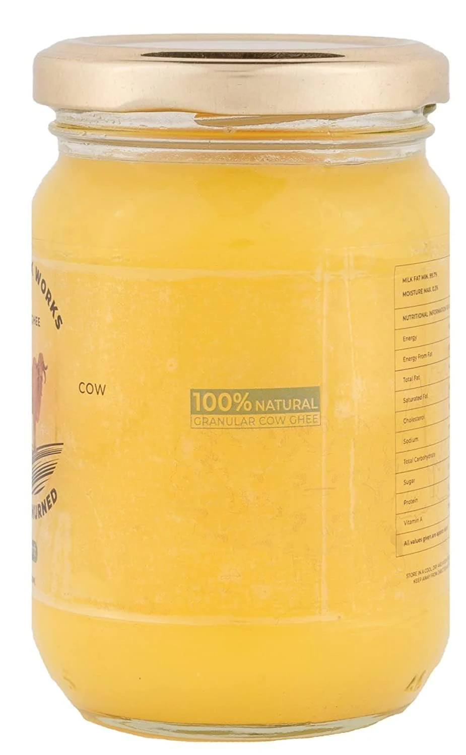 Pure Organic Bilona Ghee By Tatya Milk Works | Naturally Rich In Vitamin A & Protein Fiber Healthy Desi Ghee Perfect For Boost Energy | (500ml) 16.9 Ounce | Jar Pack - Image 3