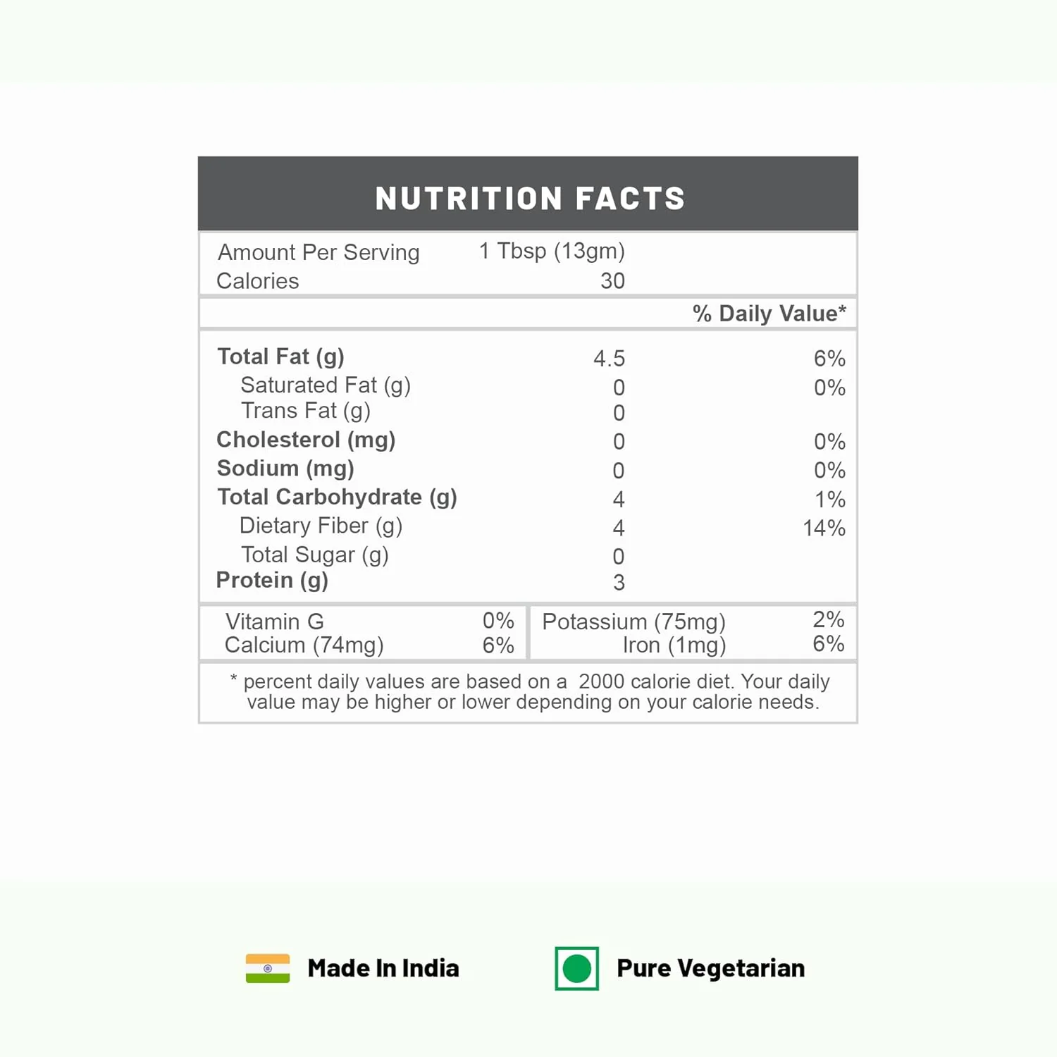 Pure Organio Organic Chia Seeds Npop Indian Organic Certified - High Fiber Seeds For Eating, Rich In Omega-3, Protein & Antioxidants, Sabja Seeds For Smoothies | 500gm 1.1lbs - Image 3