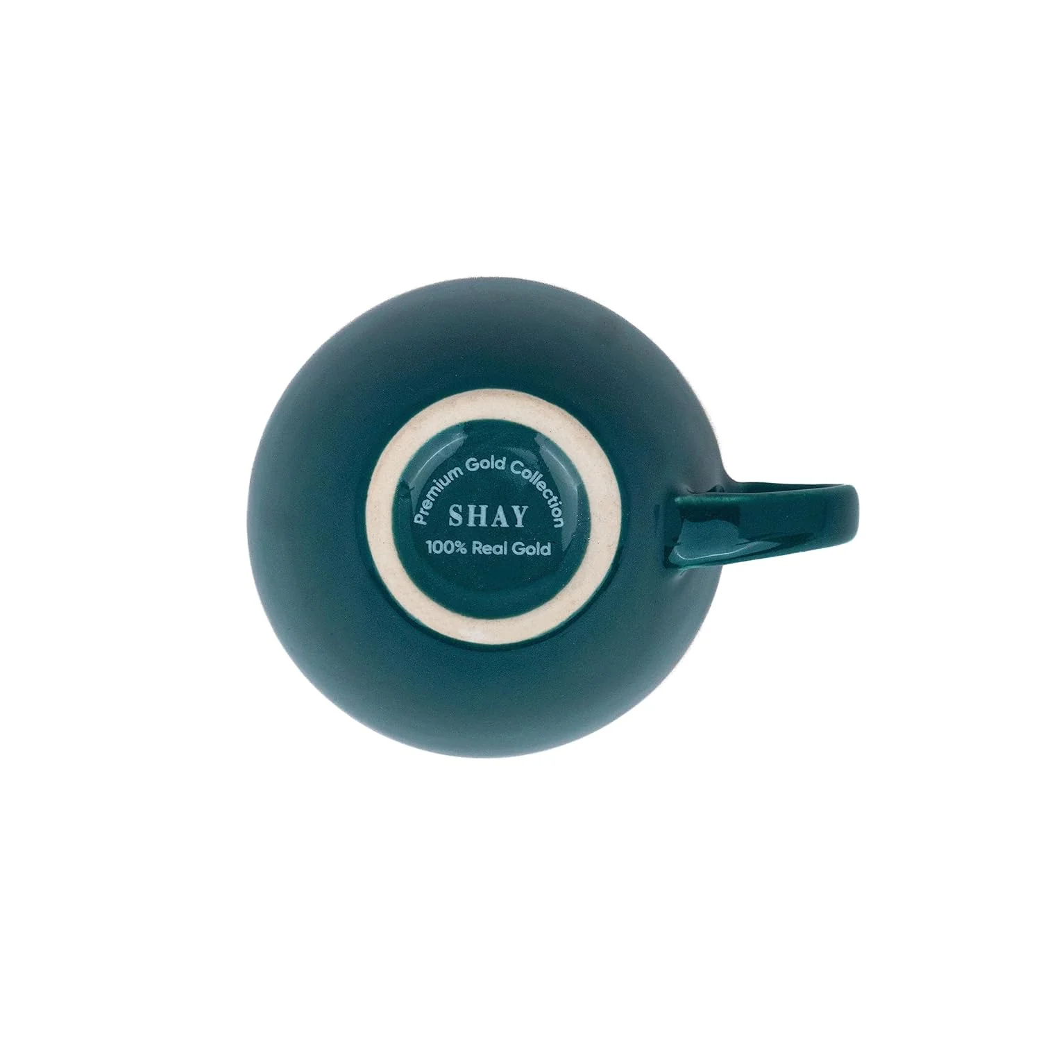Real Gold Line Ceramic Tea Cups Set Of 6 - Teal Gold Line, 200ml Each | Tea Cup Set Of 6 - Premium Ceramic Tea Set With Glossy Finish | Ceramic Tea Cup - Image 7