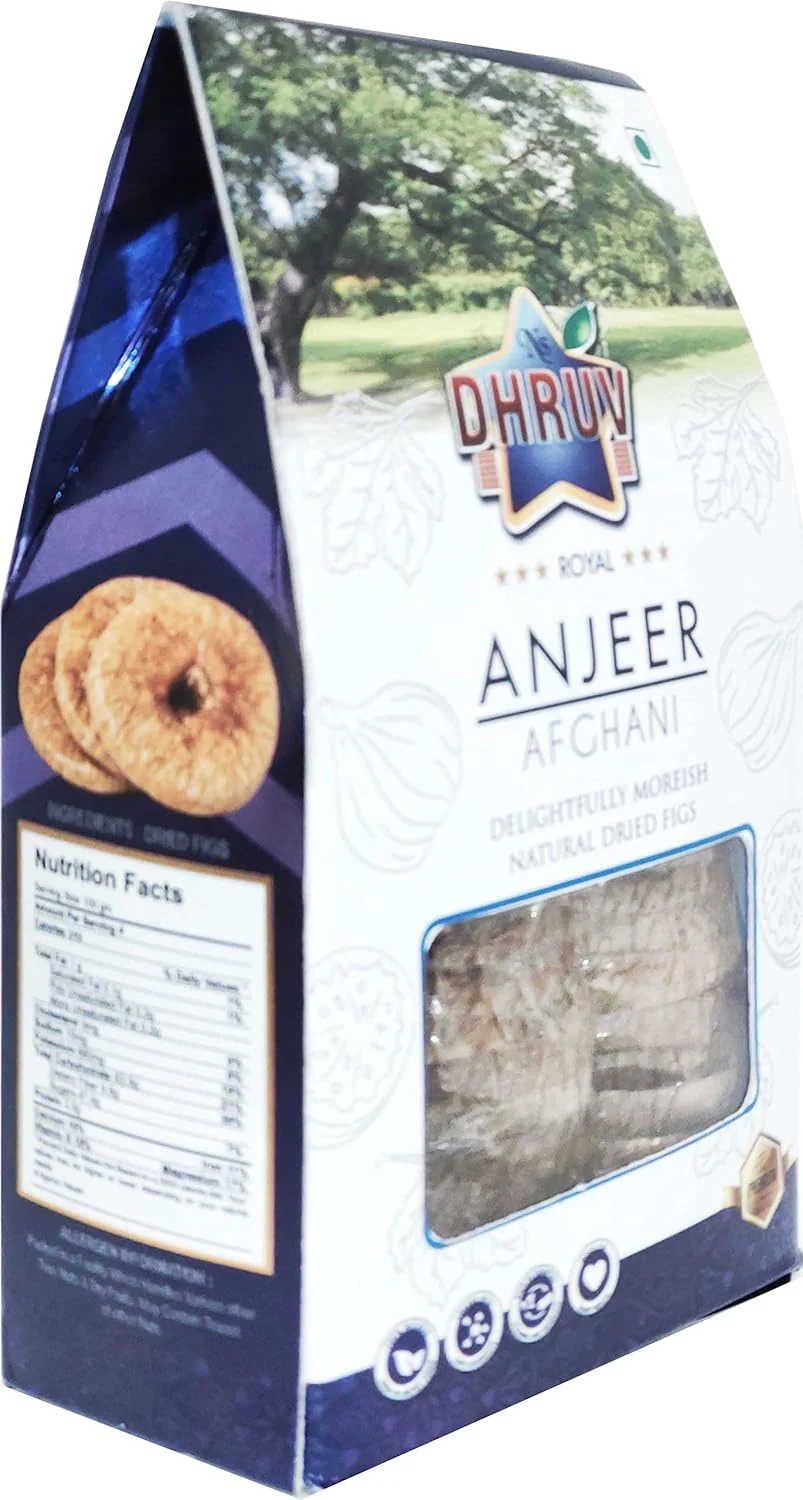 Royal Afghani Anjeer Figs By Dhruv 500gm, (250gm*2) Each | Delightfully Moreish Natural Dry Figs | Full Of Natural Nutrients | 17.6 Ounce - Image 4
