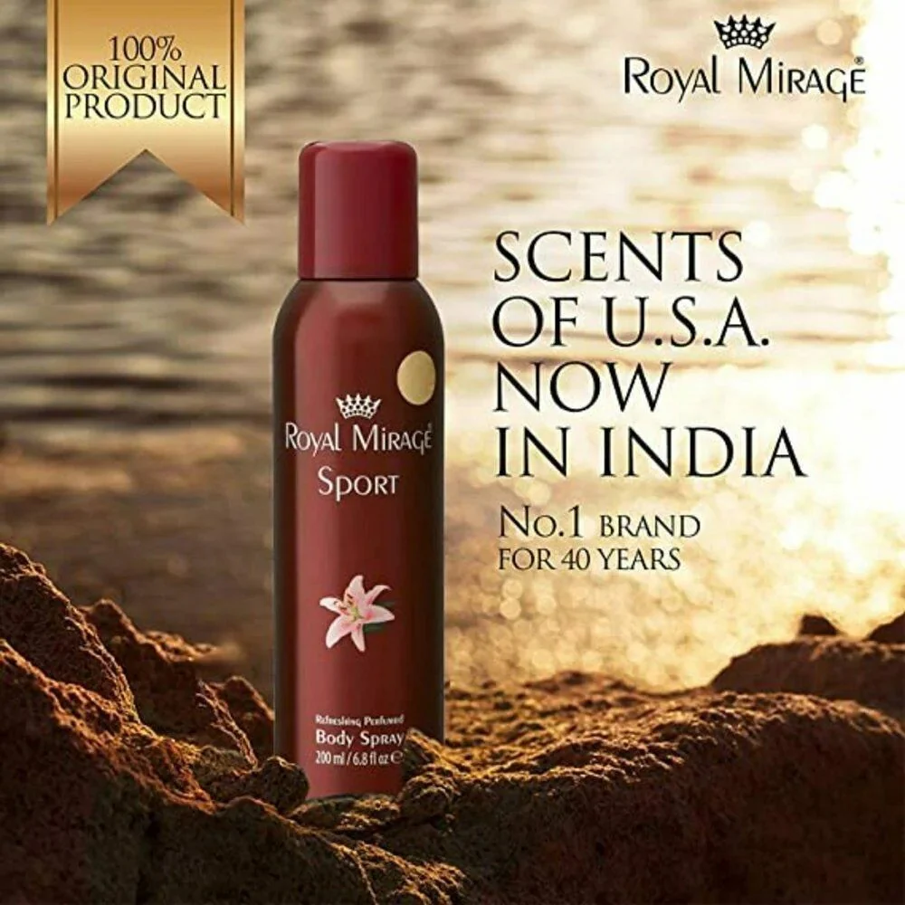 Royal Mirage Sport Refreshing Perfumed Body Spray 200ml 6.8 Fl.oz. Unisex Fragrance - Image 4