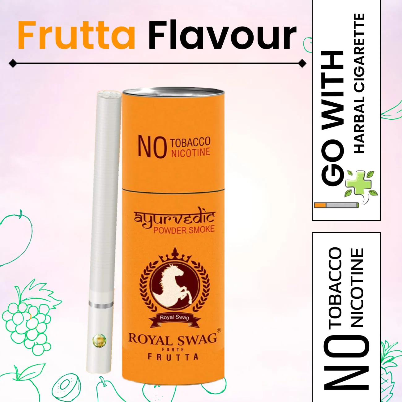 Royal Swag Ayurvedic Cigarette Nicotine And Tobacco Free Combo - 15 Stick With Shot (Frutta, Clove & Mint- Each 5) - Image 3