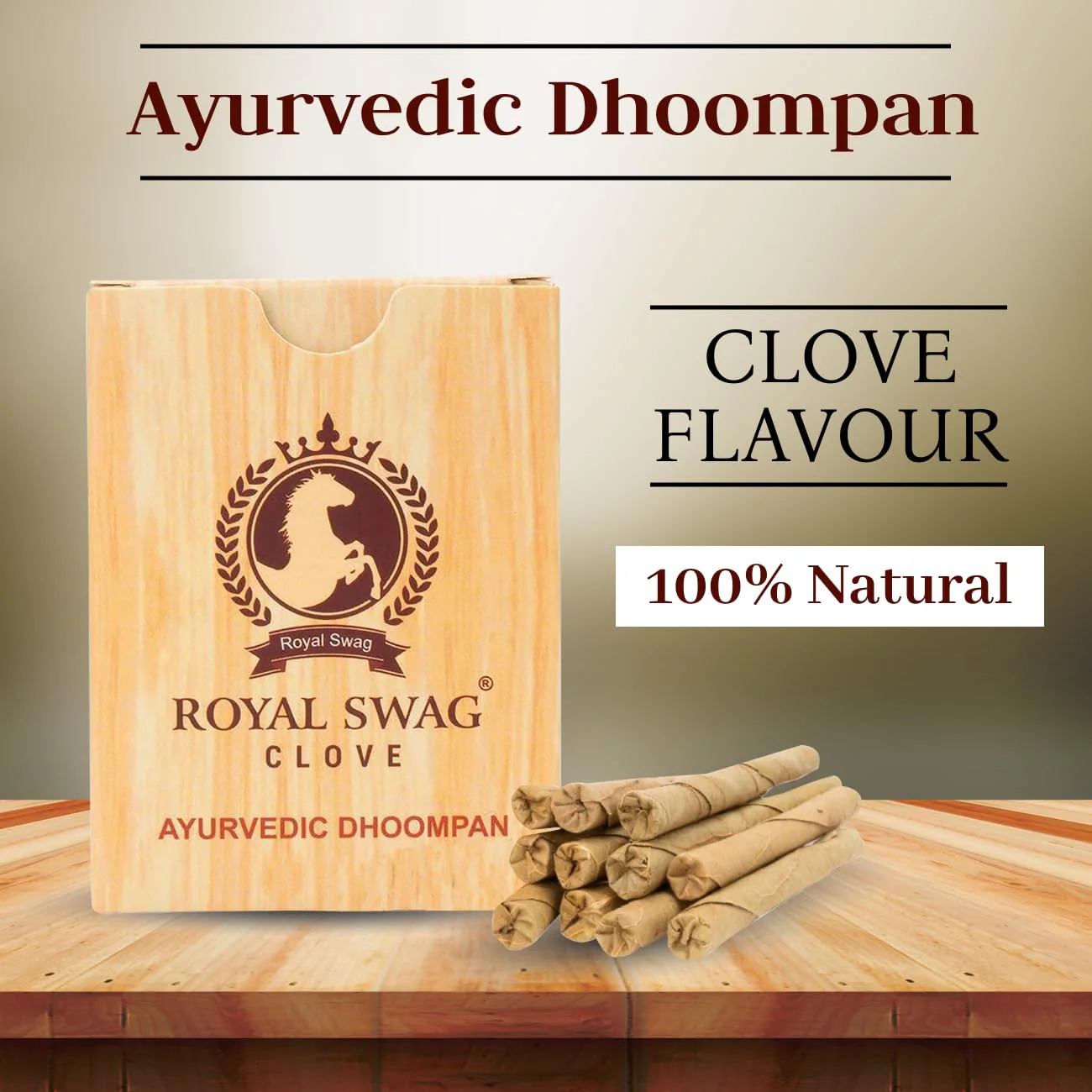 Royal Swag Ayurvedic Herbal Bidi For Smoking 100% Tobacco-Free, Nicotine-Free (Pack Of 40 Sticks) With 20ml Shot Spray Satisfy Nicotine Craving (Smoking Cessation) - Image 2