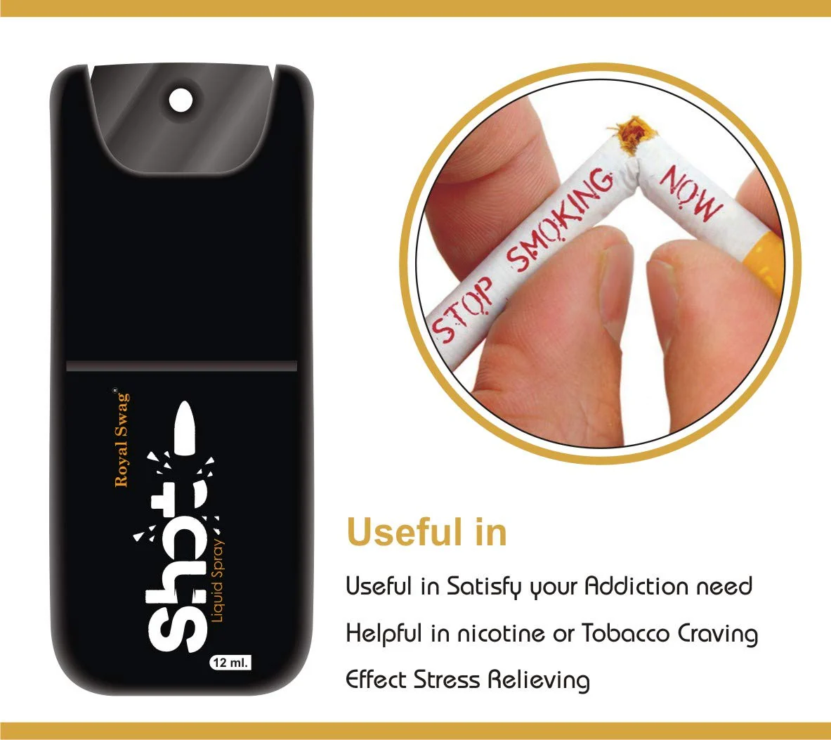 Royal Swag Ayurvedic & Herbal Cigarette, Clove Flavour Smoke Tobacco Free Cigarettes with Shot Helps in Quit Smoking - (20 Sticks, Shot-1) - Image 5