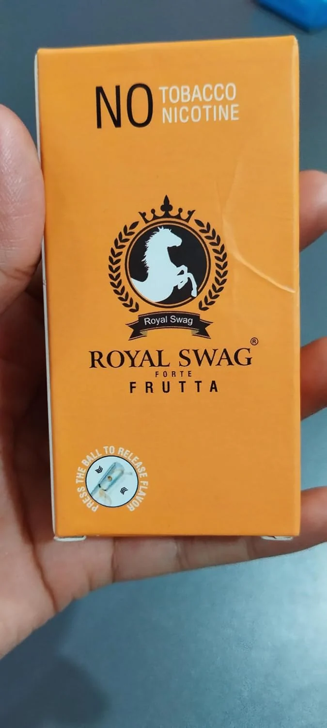 Royal Swag Ayurvedic & Herbal Cigarette, Frutta Flavour Smoke For Tobacco Free Cigarettes With Shot Helps In Quit Smoking - (20 Sticks, Small Shot-1) - Image 2