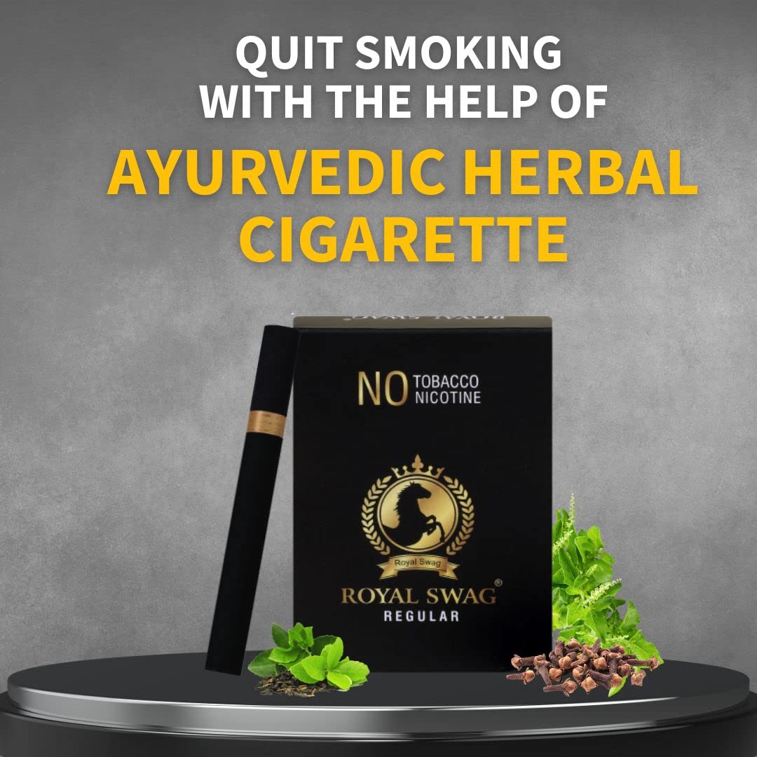 Royal Swag Ayurvedic Herbal Cigarette Regular, Frutta Flavoured (80 Sticks) 100% No Nicotine & No Tobacco - Smoking Cessation Non Addictive | Pack Of 80 - Image 3