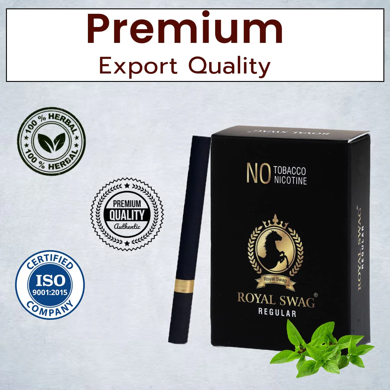Royal Swag Ayurvedic Herbal Cigarettes 100% Tobacco Free 100% Nicotine Free Cigarettes Regular, Mint Flavoured | Smoking Cessation Pack Of 80 - Image 5