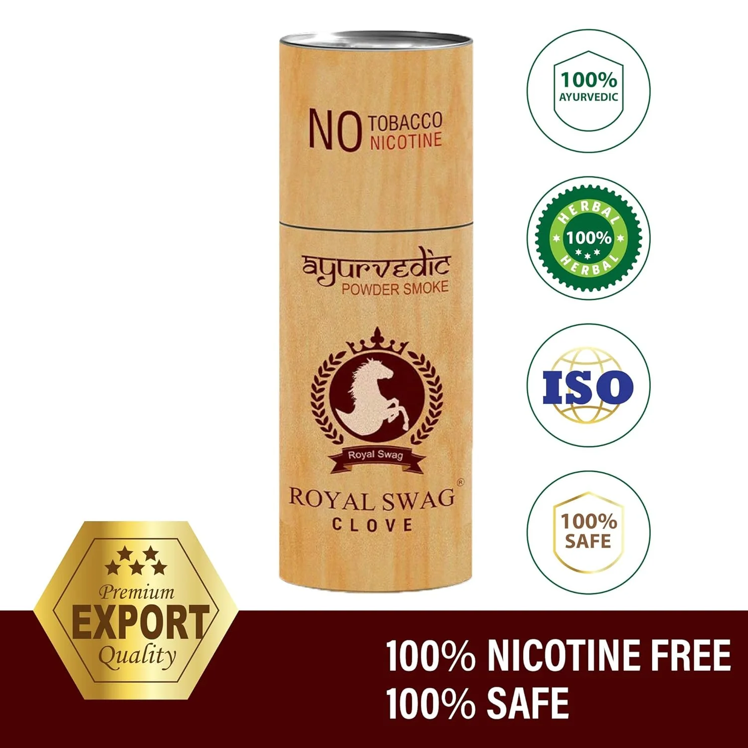 Royal Swag Ayurvedic & Herbal Cigarettes Regular Flavour & Clove Flavour 15 Sticks Each With 100ml Shot Anti Addiction Spray - (30 Sticks) - Image 3