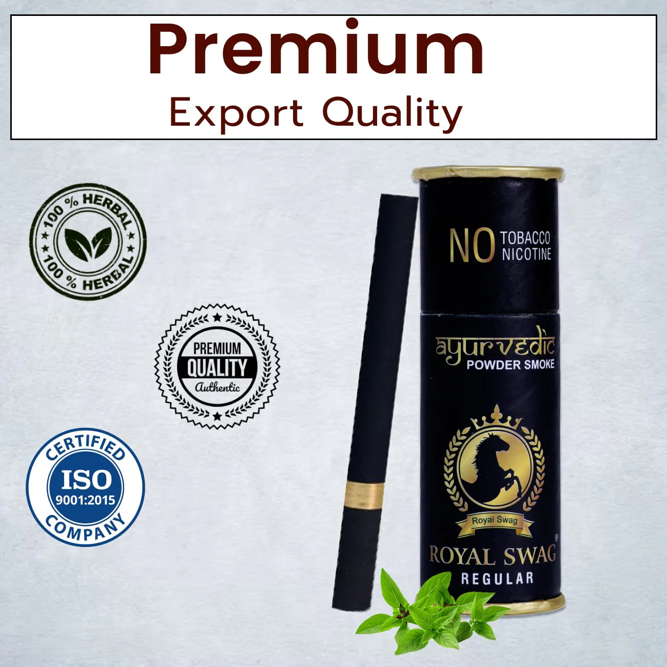 Royal Swag Ayurvedic Herbal Nicotine Free Cigarettes (100% Tobacco-Free 100% Nicotine-Free) Regular, Clove, Mint Flavoured | Smoking Cessation (Pack Of 15) - Image 4