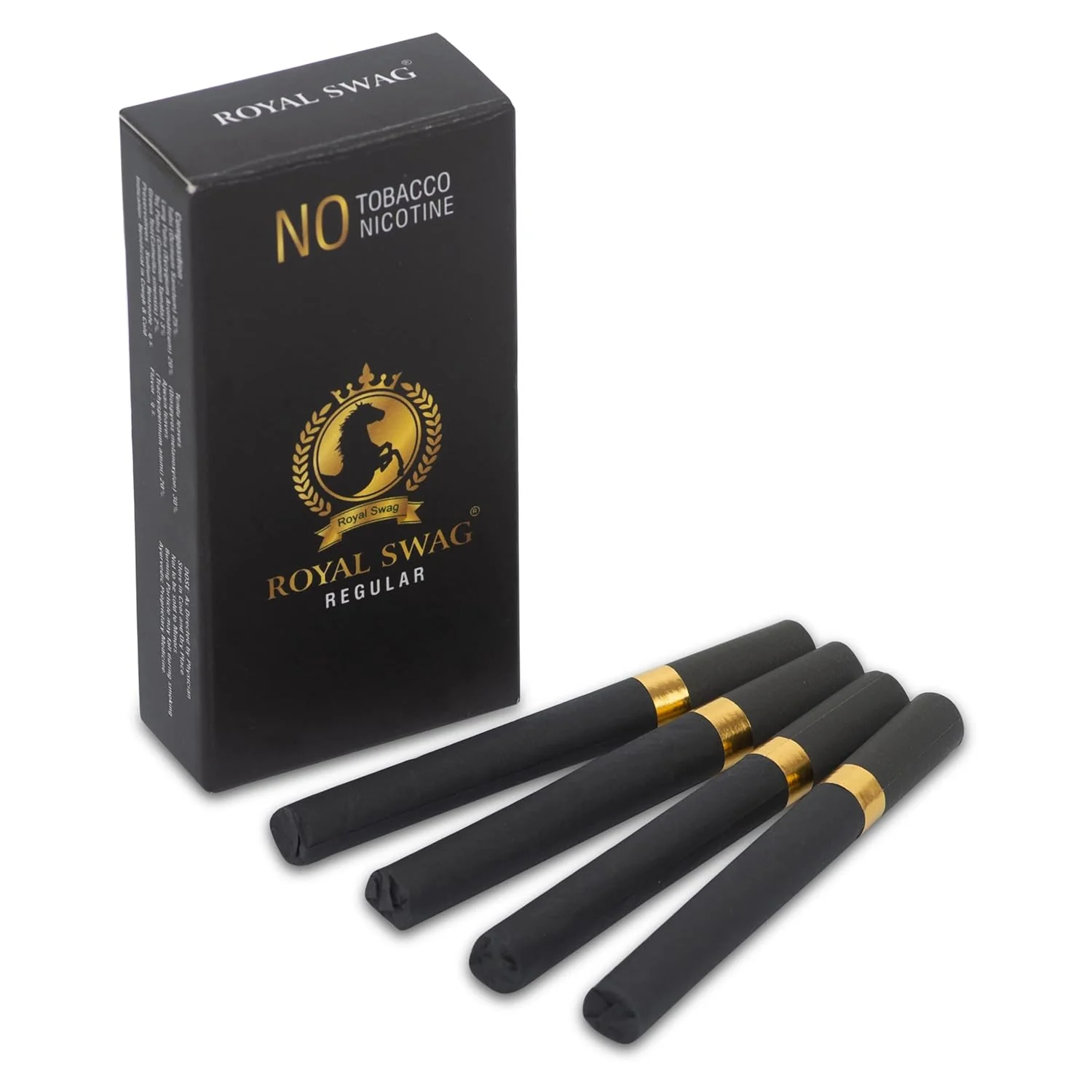 Royal Swag Ayurvedic & Herbal Smokes Cigarettes - Tobacco & Nicotine Free Regular Flavored Pack Of 100 Smoke, Shot-1 - Image 3