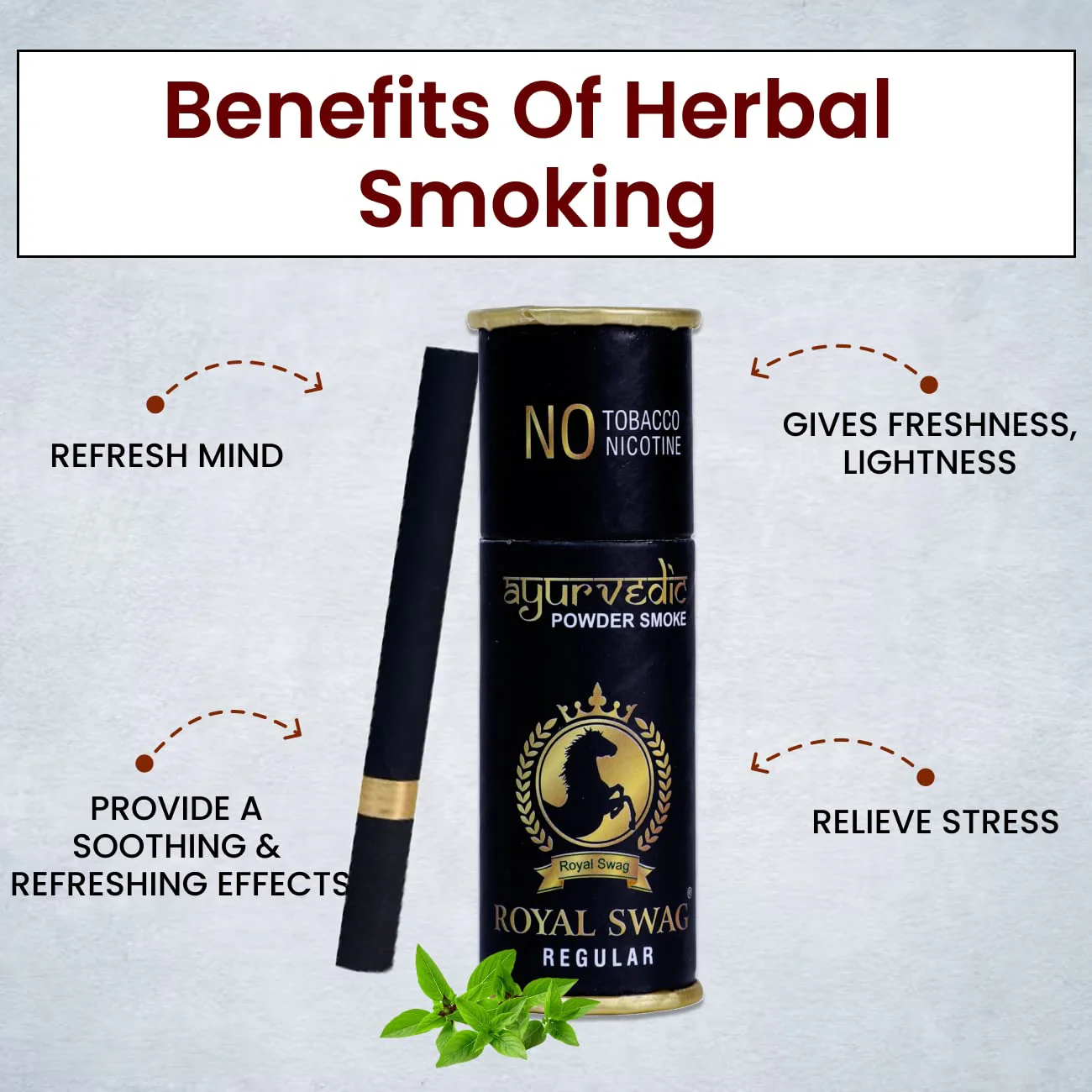 Royal Swag Herbal Nicotine Free Cigarettes 100% Tobacco-Free & Nicotine-Free Regular, Clove Flavour | Smoking Cessation Pack Of 30 With 100ml Shot Anti Addiction Spray - Image 6