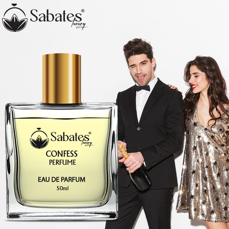 Sabates Confess Eau De Parfum 50ml 1.6 Fl.oz. |  Luxury Perfume For Men & Women - Image 3