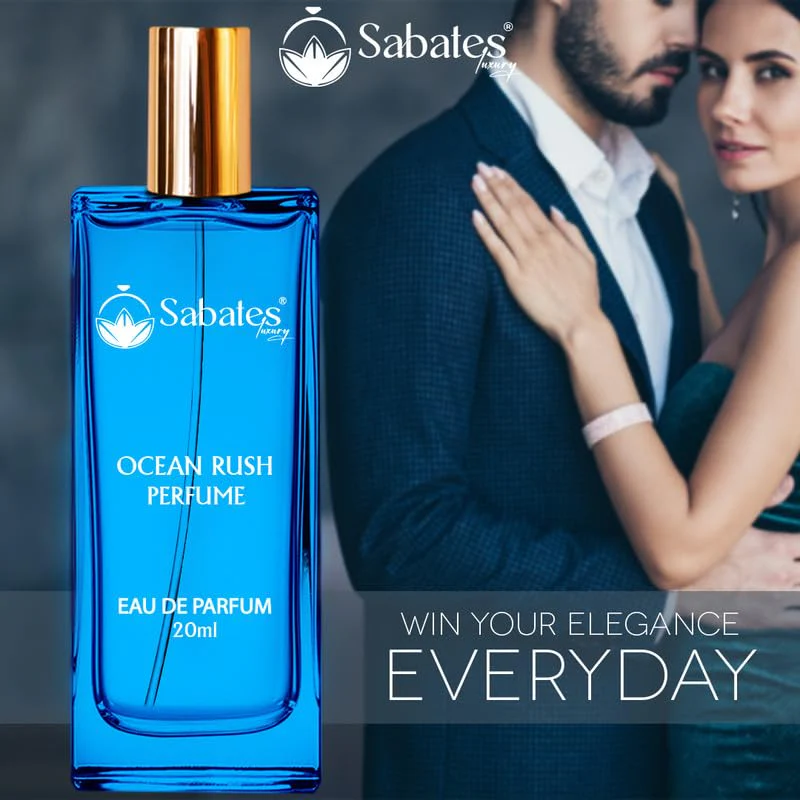 Sabates Ocean Rush Eau De Parfum 20ml 0.6 Fl.oz. | Natural Addition To Fragrance Collection | For Unisex - Image 3