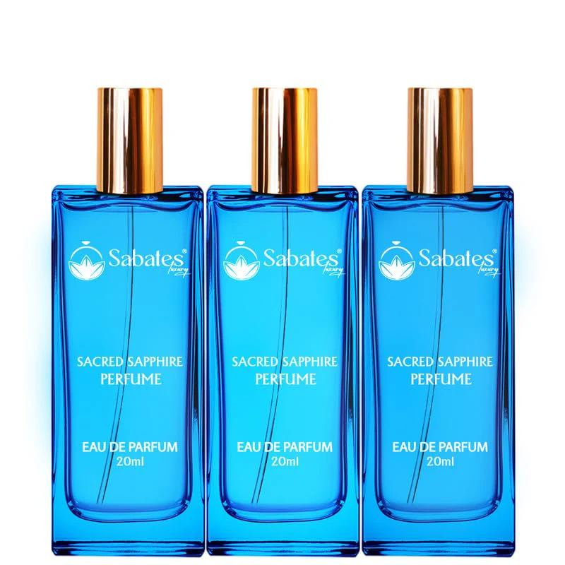 Sabates Sacred Sapphire Eau De Parfum Each 20ml 0.6 Fl.oz. Combo Of 3 | Perfect For Everyday Use For Women - Image 2