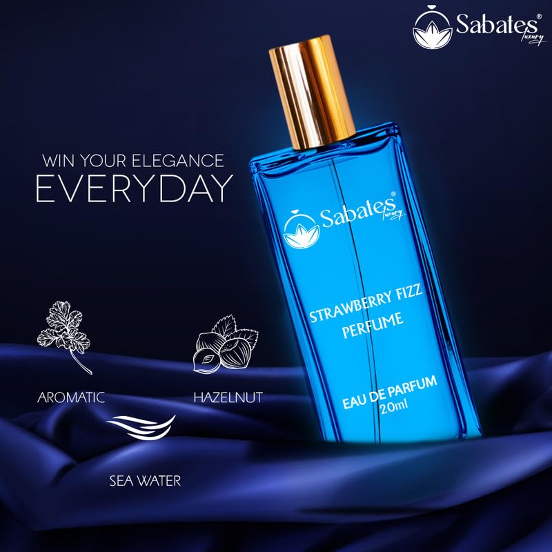 Sabates Strawberry Fizz Eau De Parfum Each 20ml 0.6 Fl.oz. Combo Of 3 | Natural Addition To Fragrance Collection | Ideal For Women - Image 3
