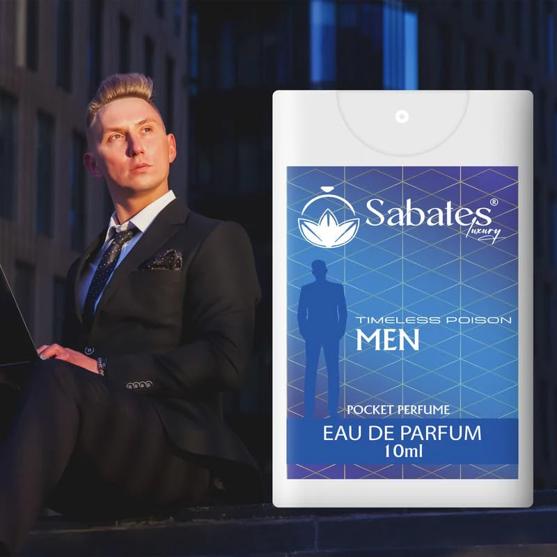 Sabates Timeless Poison Eau De Parfum Each 10ml 0.3 Fl.oz. Combo Of 3 | Longest Lasting , Luxury  Mens Perfume | Pocket Friendly - Image 2