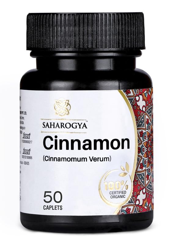 Saharogya Organic Cinnamon Herbal Supplement For Men & Women, Enhances Daily Wellness, Crafted From High - Quality | 50 Caplets 50gm 0.1lbs - Image 2