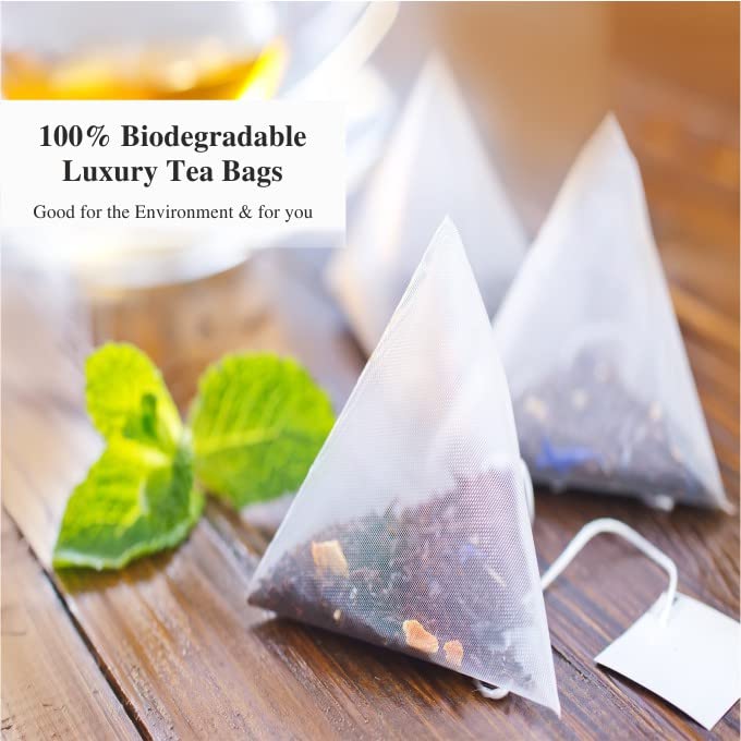 San-Cha Jasmine Pu-Erh Tea - 25 Biodegradable Tea Bags | Rich Malt & Earthy Notes - Environment Friendly & Made In Corn Fiber | Low Caffeine - Image 3