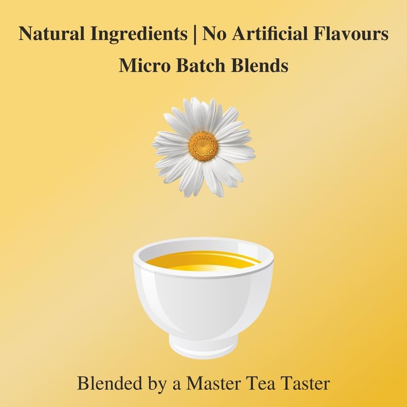 San-Cha Pure Chamomile Herbal Tea - 15 Biodegradable Herbal Tea Bags | Provides Good Sleep, Reduces Stress - Caffeine Free, Environment Friendly - Image 4