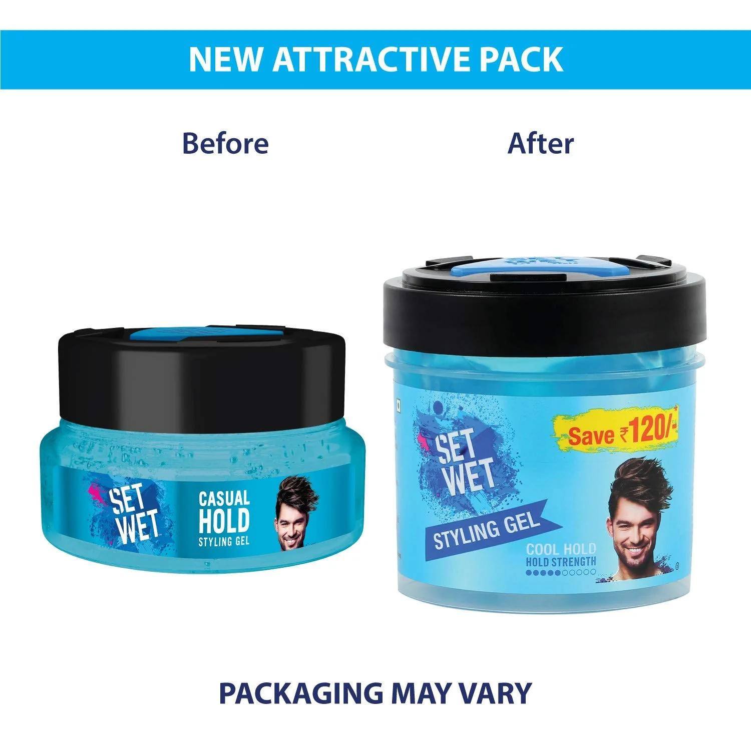 Set Wet Extreme Hold Hair Spray For Men 200ml 6.7 Fl.oz. & Set Wet Cool Hold Strength Hair Gel 250ml 8.4 Fl.oz. - Image 3
