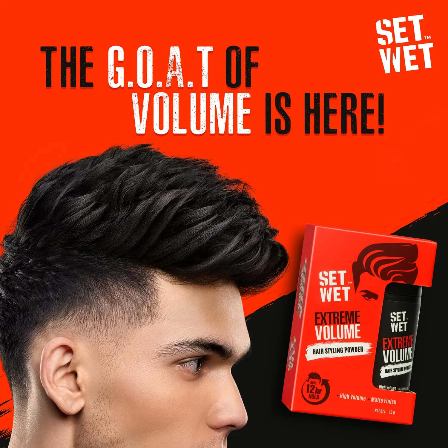 Set Wet Extreme Volume Hairstyling Powder 10gm 0.3 Oz. |12 Hour Strong Hold & Matte Finish | Hair Volumizing Powder Wax - Image 2