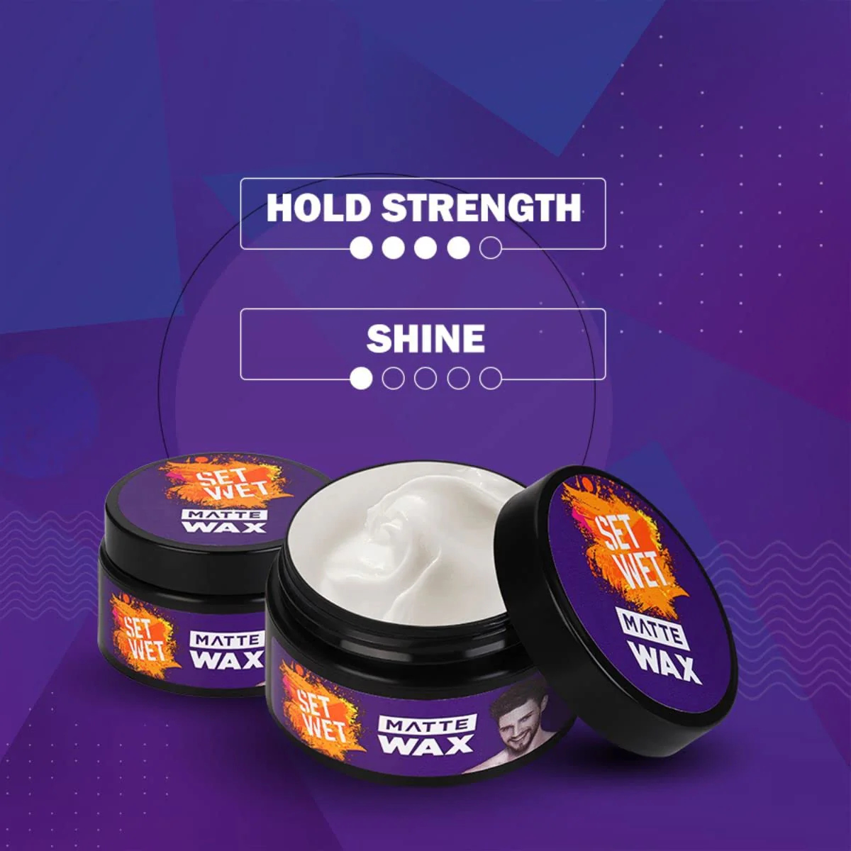 Set Wet Hair Wax Gel Wax 60gm 2.1 Oz. & Set Wet Hair Wax Matte Wax 60gm 2.1 Oz. | For Men - Image 6