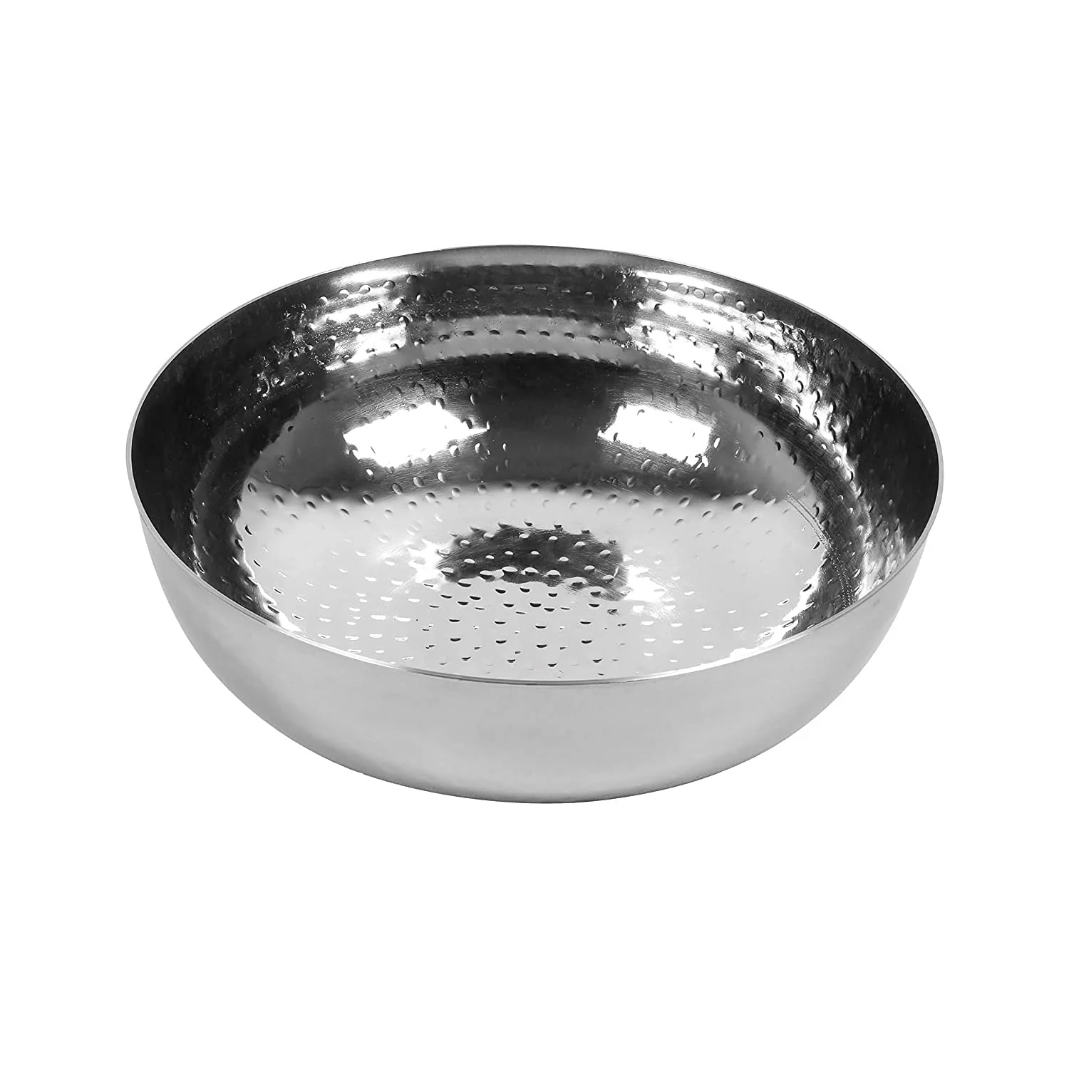 Silver Stainless Steel Cookware Hammered Tasla Kadhai - 2 Liters, 12 No. | Heavy Gauge Hammered Kadhai - Image 5