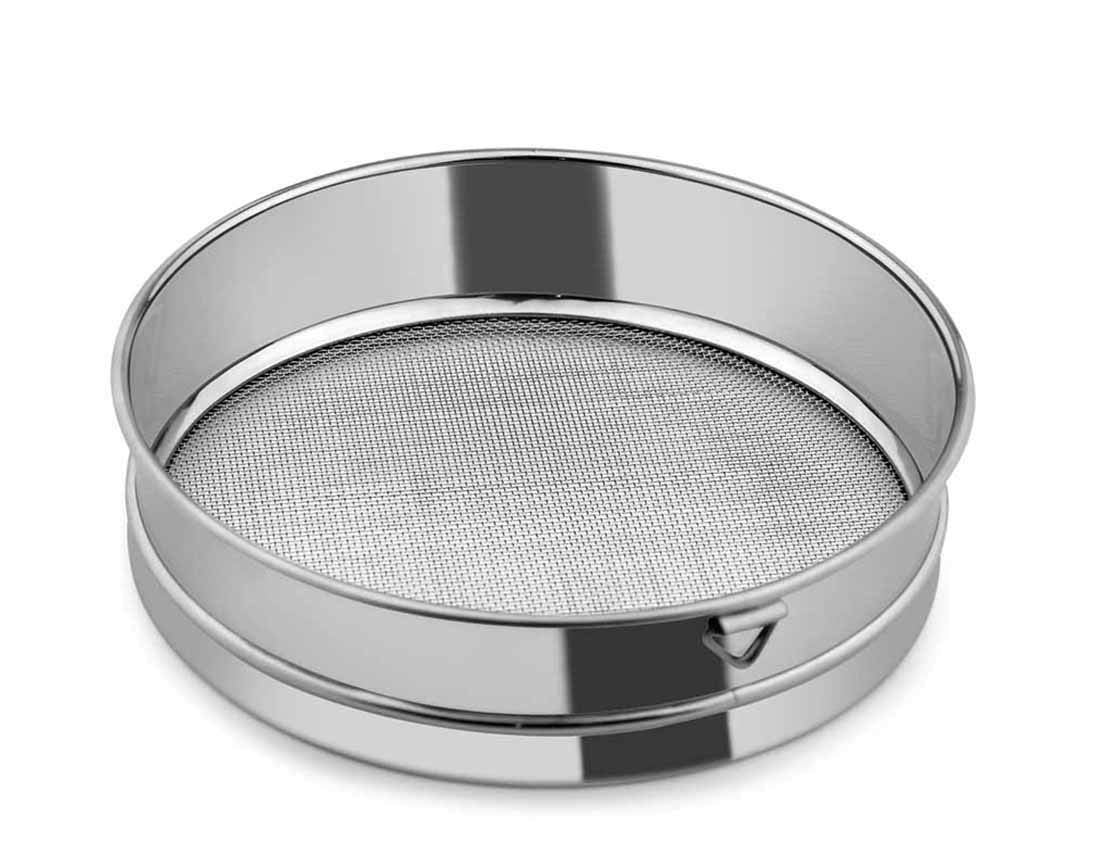 Silver Stainless Steel Flour Chalni, 20cm | Spices, Food Strainers, Atta Chalni, Channi - Image 5