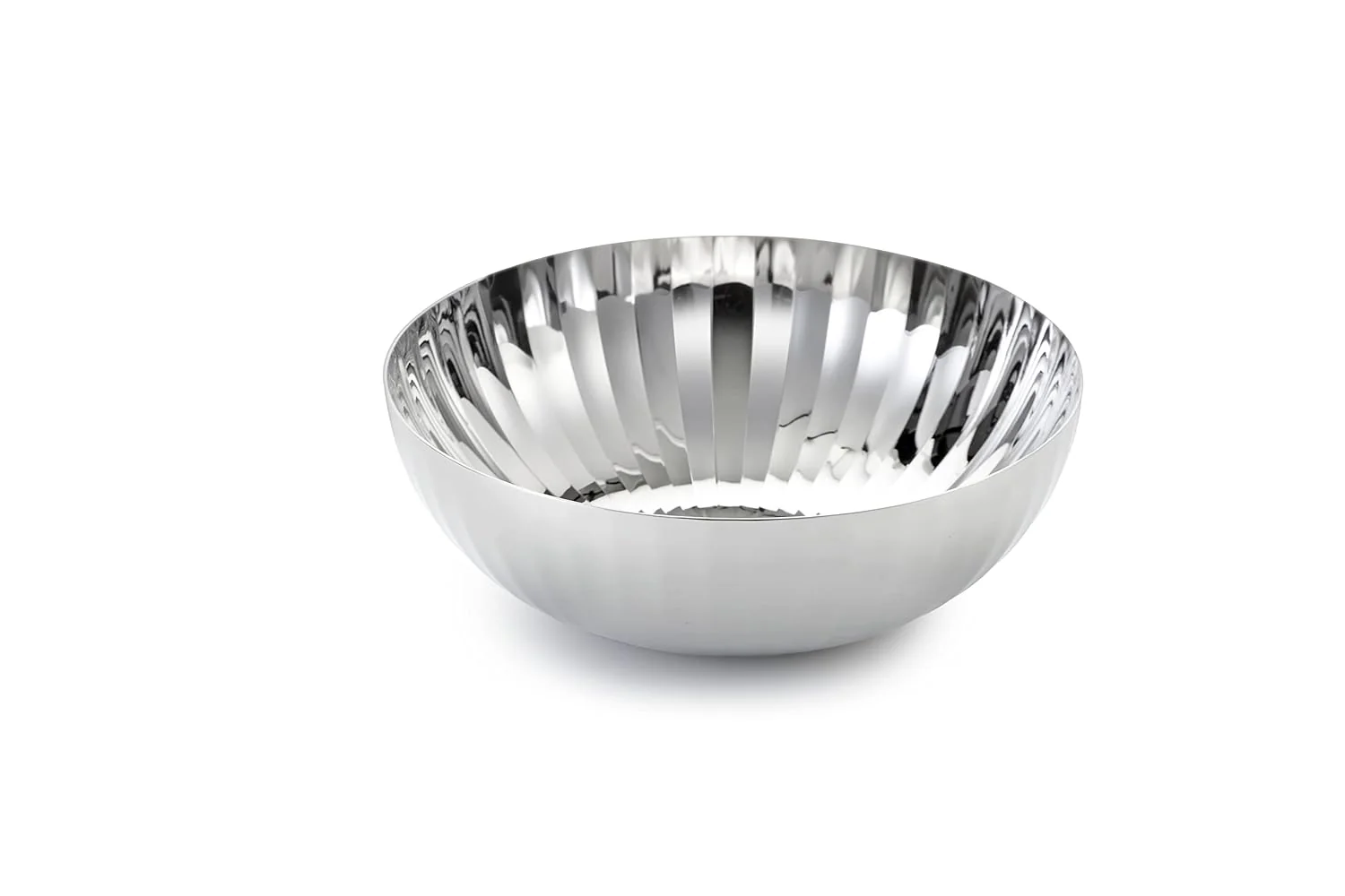 Silver Stainless Steel Katori Set Of 6 - Ribbed Pattern | Luxury Gift Collection, Mirror Finish - Premium Dahi Bhalla Bowls Wati | Serveware, Dinnerware & Tableware - Rhythm Garden Series - Image 3