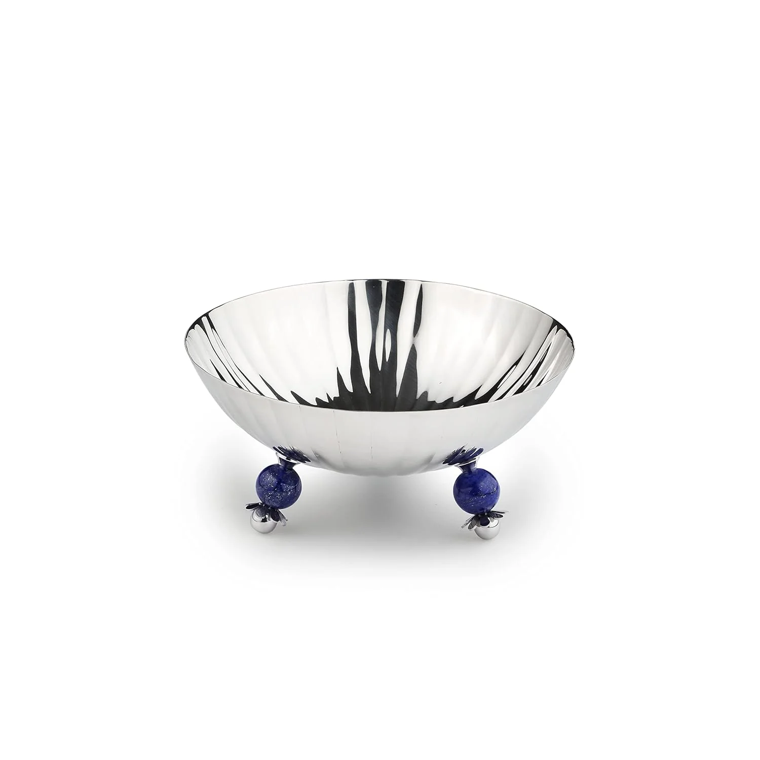 Silver Stainless Steel Serving Bowl With Legs - Medium, Poppy Series | Multipurpose Serving Bowl - Premium Gift Collection | Serve Ware & Tableware - Image 5
