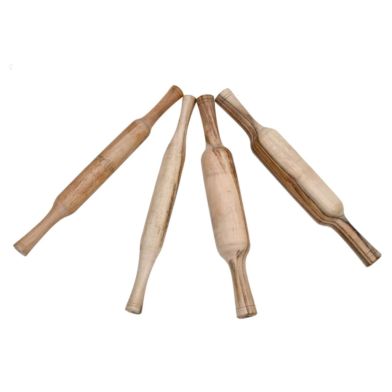 Smooth Finish Brown Wooden Belan - Pack Of 4, Brown | Rolling Pin - Belan - Roti Maker - Chappati Roller - Image 3