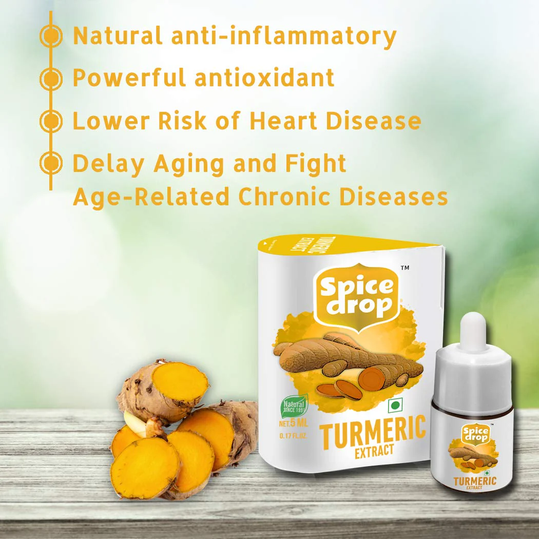Spice Drop Turmeric Latte Extract - 180 Cups, 5ml, 0.1 Fl.Oz. | Authentic Indian Herbal Mix For Better Immune System - Natural & Ayurveda Recipe | Gluten Friendly, Keto Friendly, Non-GMO - Image 3