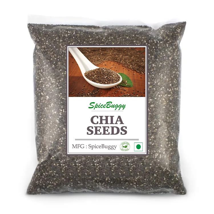 Spicebuggy Nature Prime Chia Seeds Chia Seeds For Weight Loss Omega-3 Seeds For Eating Non - Gmo & Fibre Rich Seeds | 200gm 0.4lbs - Image 3
