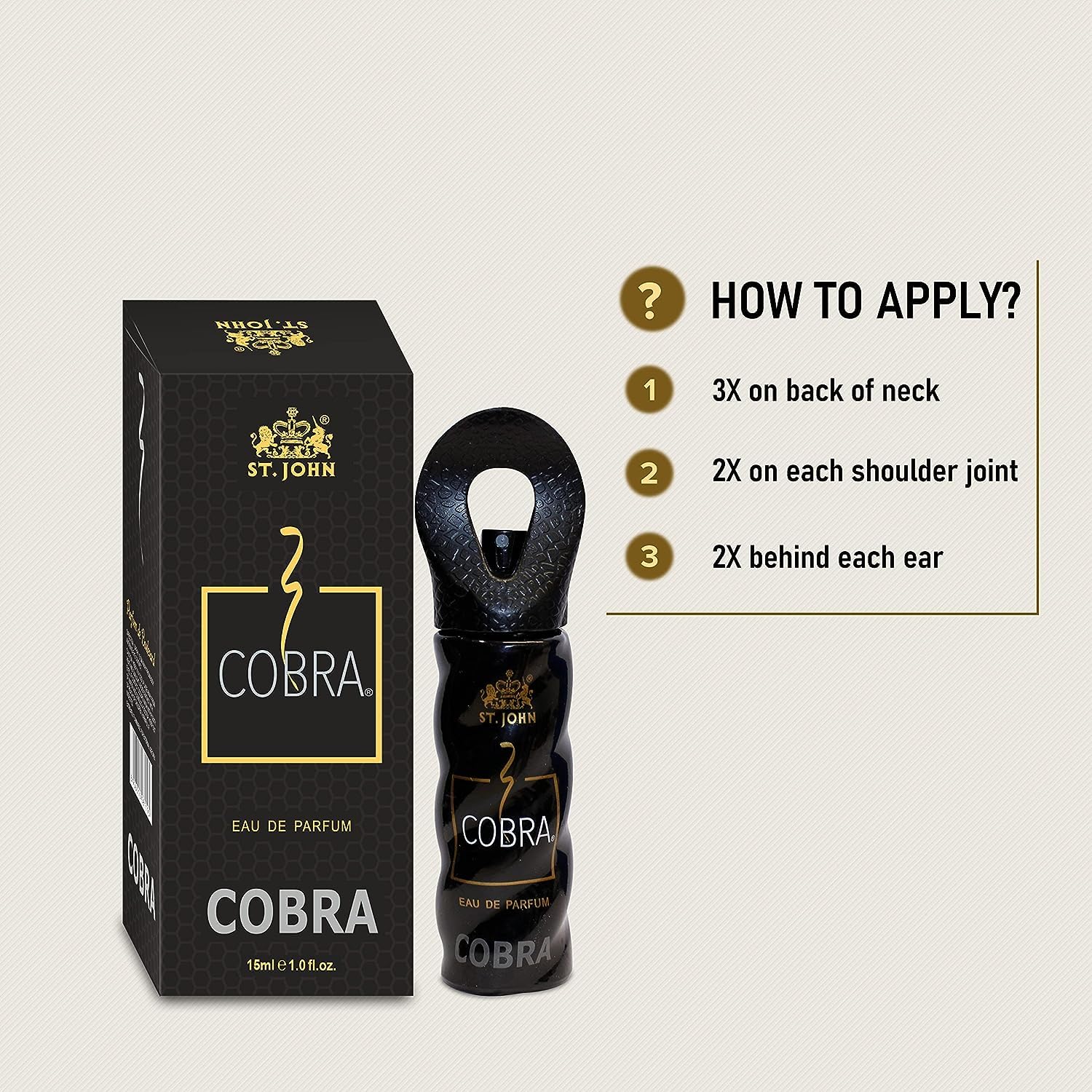 St. John Cobra Body Eau De Perfume 100ml 3.4 Fl.oz. Pack Of 2 | Perfect Gift Set For Husband | Long Lasting Fragrance - Image 4