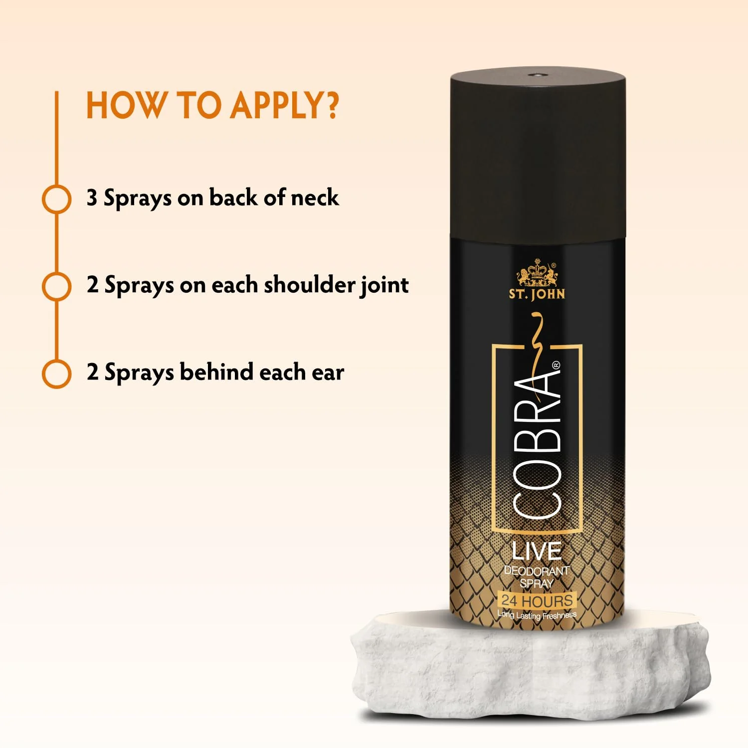 St. John Cobra Live Deodorant Body Spray 300ml 10.1 Fl.oz. & Cobra Eau De Perfume 15ml 0.5 Fl.oz. Pack Of 3 For Unisex - Image 4