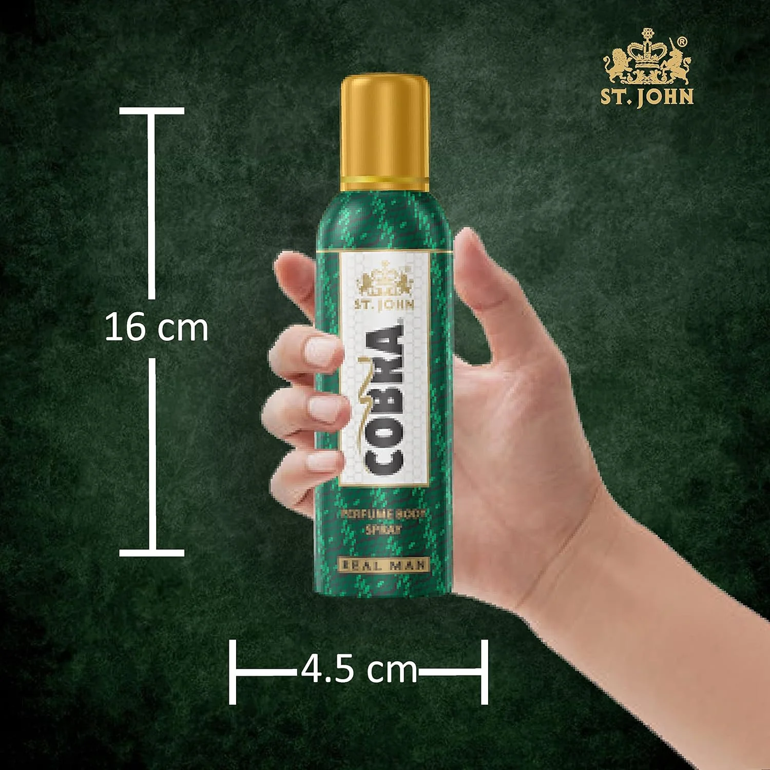 St. John Cobra Real Man Perfume Body Spray 200ml 6.7 Fl.oz. Pack Of 2 | Perfect Birthday Gift For Brother | Long Lasting Perfume - Image 4