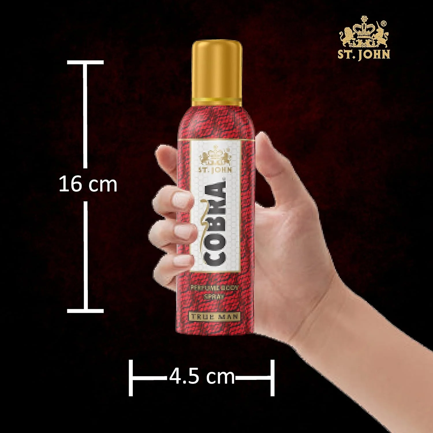 St. John Cobra True Man Perfume Men Body Spray 400ml 13.5 Fl.oz. Pack Of 4 | Perfect For Suited All Season Perfume - Image 5
