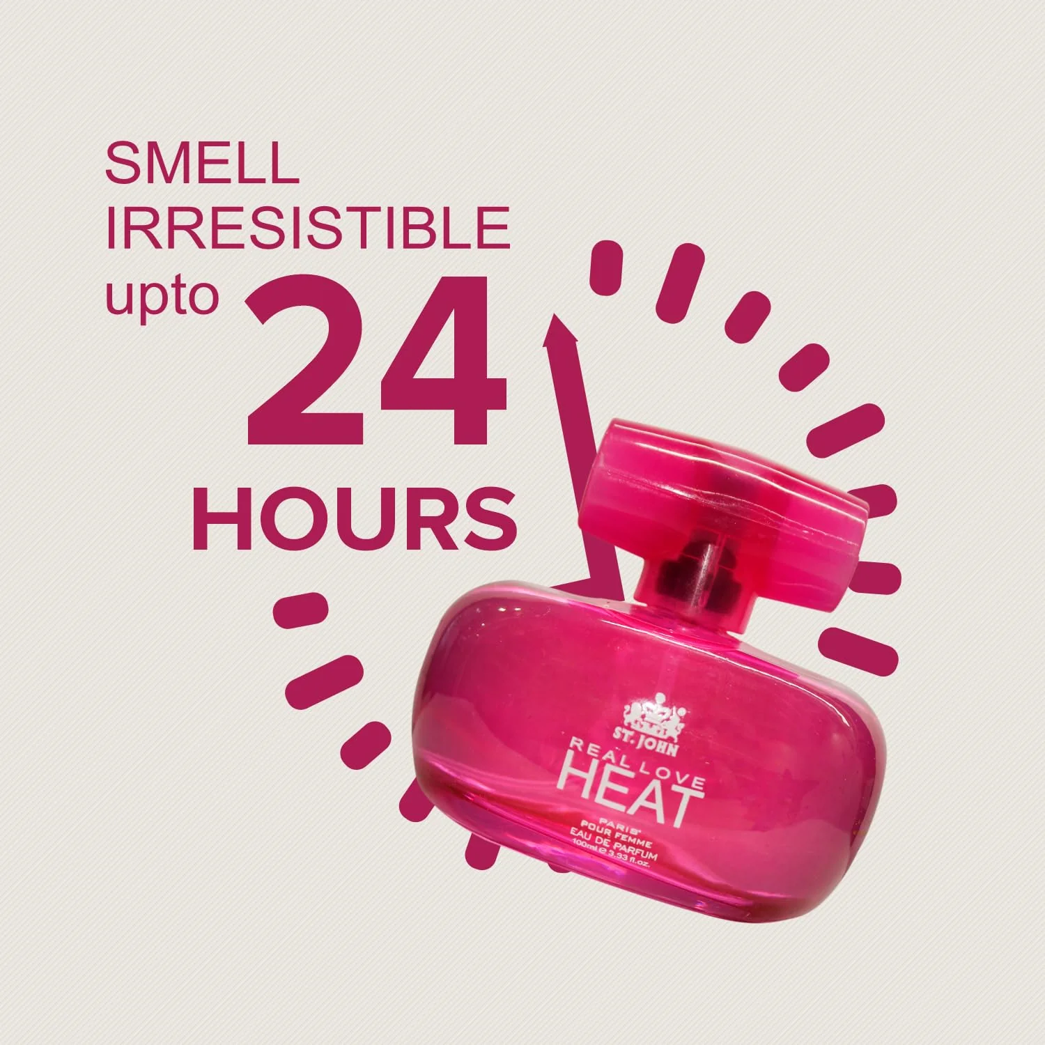 St. john Real Love Heat Body Pour Femme Eau Da Perfum 100ml 3.4 Fl.oz. | Perfect Gift For Wife | Best Suited Officewear Perfume - Image 4