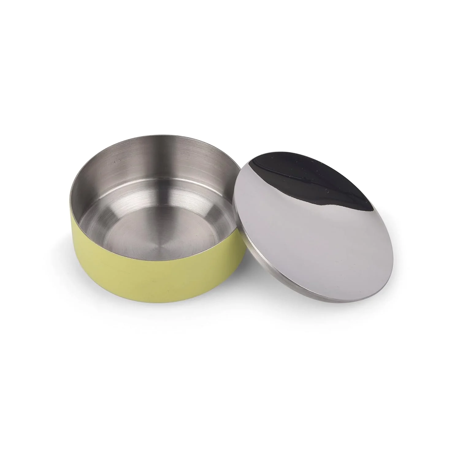 Stainless Steel Katori With Lid - Yellow & Silver, Bliss Series | Corporate Gifting For Diwali - Morning Drinking Cup | Ideal For Hot & Cold Drinks - Serve Ware & Tableware, Dishwasher Safe - Image 4