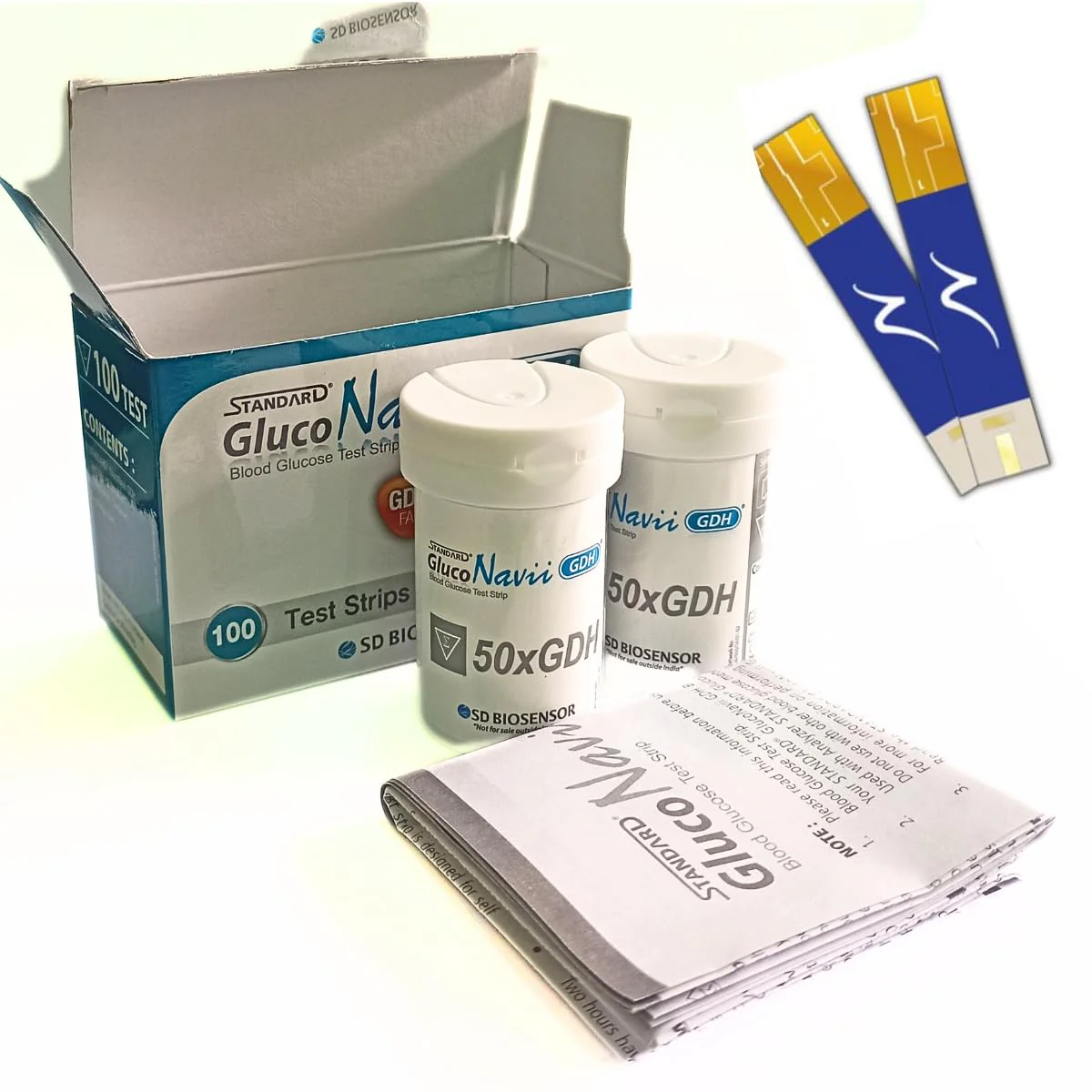 Standard Gluco Navii GDH Blood Glucose Test Strips - Pack Of 2X 100 Strips | Glucometer Strips - Image 3