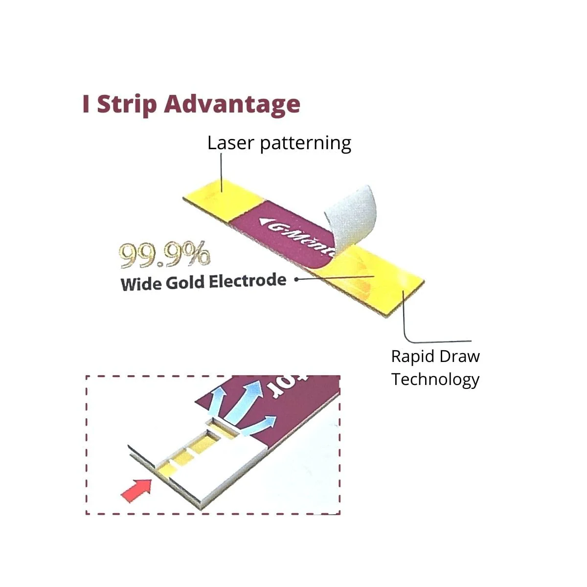 Standard Mentor Blood Glucose Test Strips (Pack of 50) - Glucometer Strips - Image 3
