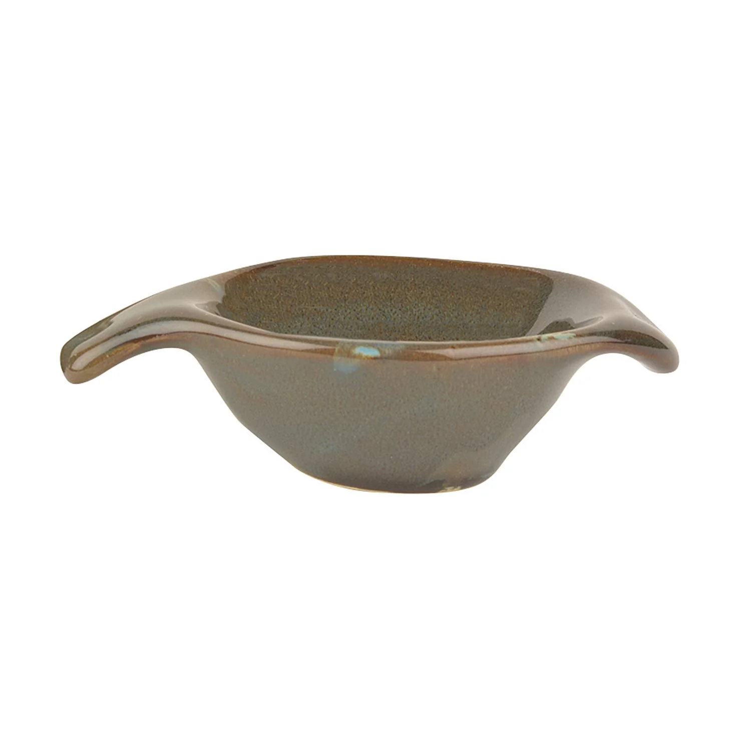 Studio Pottery Ceramic Leaf Shaped Dip Bowls Set Of 2 - 40ml Each, Chocolate Brown | Chutney Bowls - Ketchup Bowls - Image 4