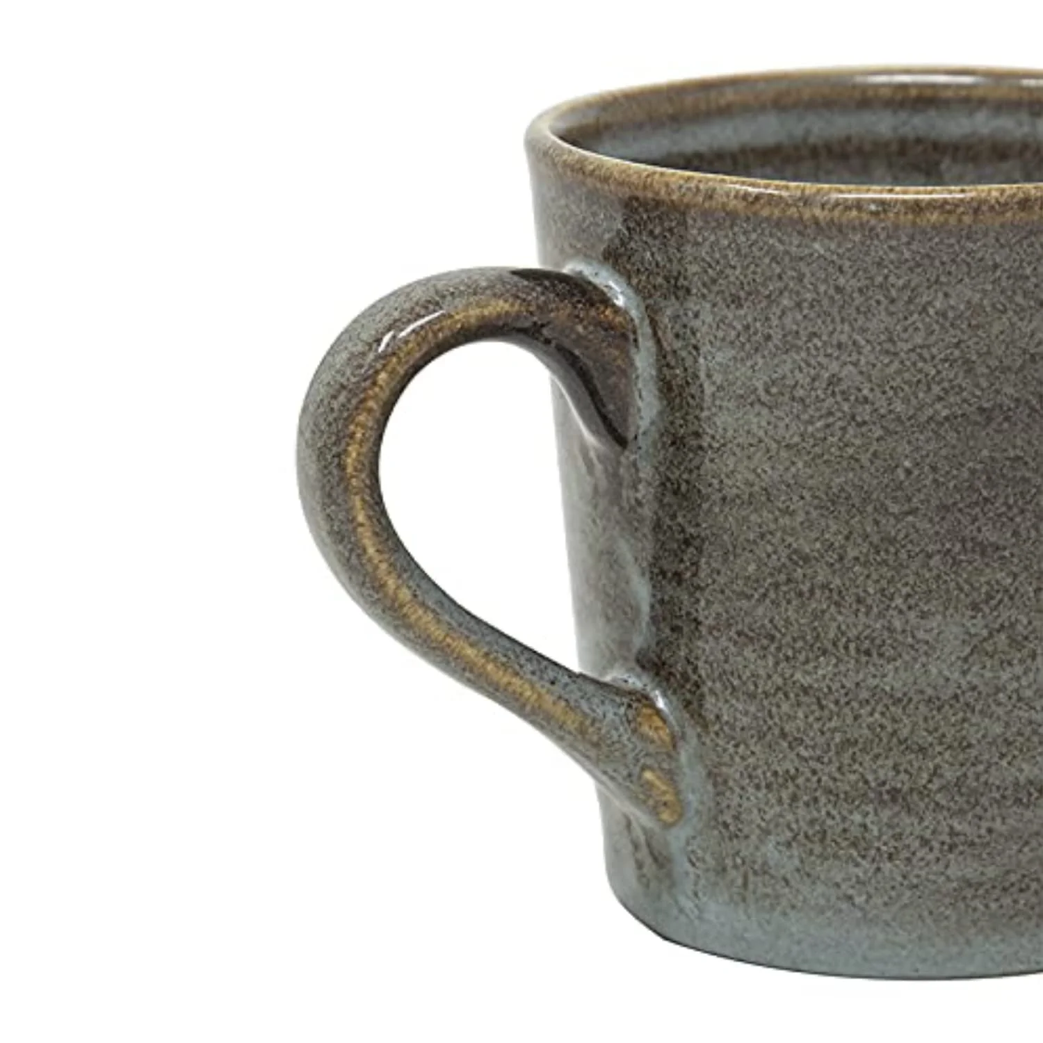 Studio Pottery Ribbed Ceramic Coffee Mugs Set Of 2 - Brown, 300ml Each | Milk Mugs - Chai Cups - Tea Cups & Mugs - Image 5