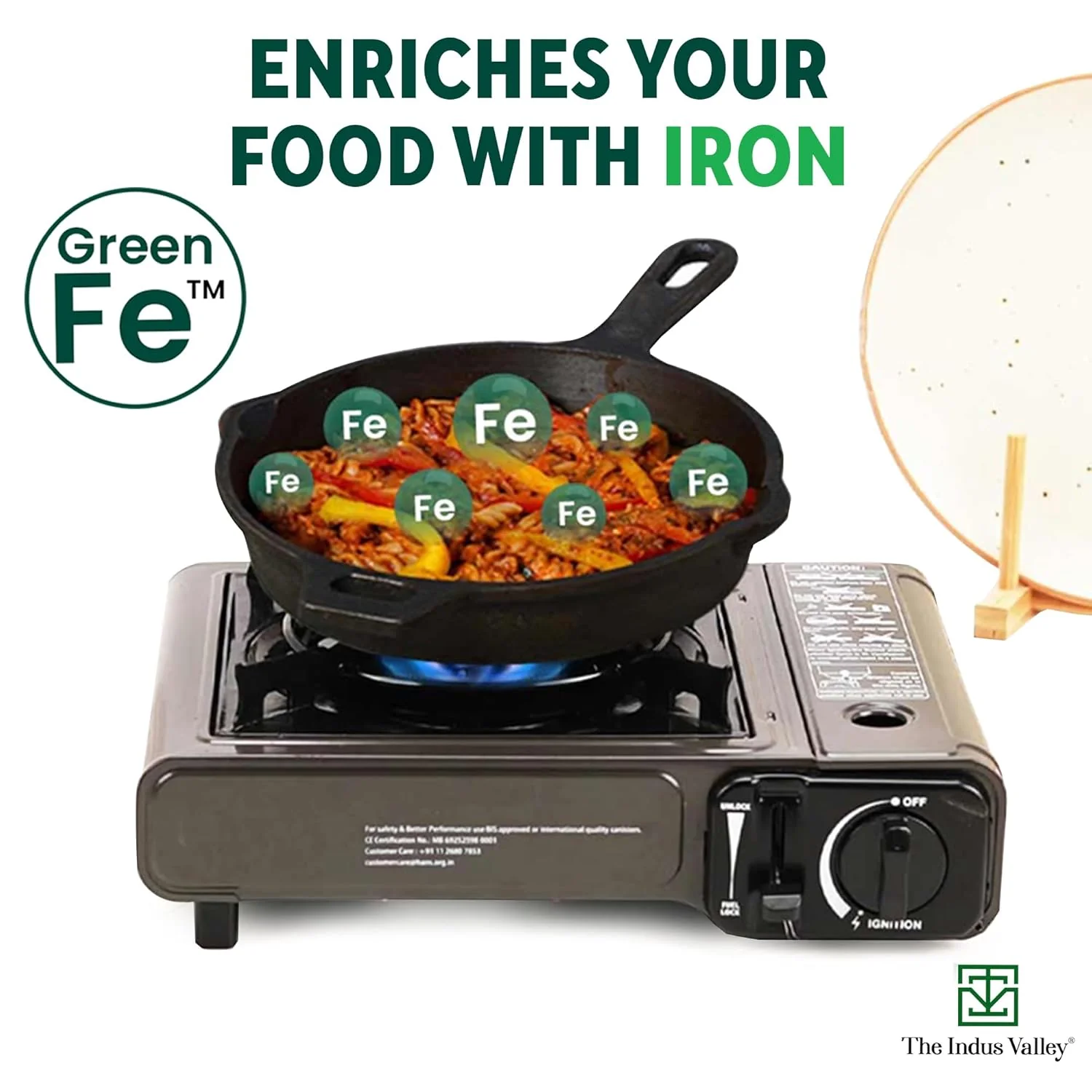 Super Smooth Black Cast Iron Fry Pan Or Skillet With Long Handle - Medium, 25.4 Cm, 10 Inch, 1.7 Liters, 2.4 Kg | Induction Friendly, Nonstick Pre-Seasoned,100% Pure & Toxin Free, No Chemical Coating - Image 5