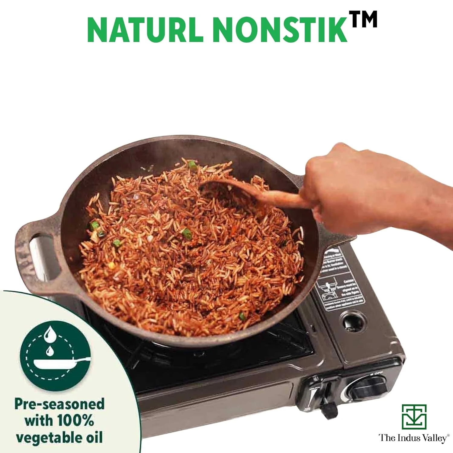 Super Smooth Cast Iron Cookware Set + Free Iron Tadka Pan 400ml | Tawa 28cm + Kadai 25.4cm, 2.5 Liters + Fry Pan 24.6cm, 1.7 Liters - Pack Of 4 | Naturally Nonstick, 100% Pure & Toxin-Free - Image 7