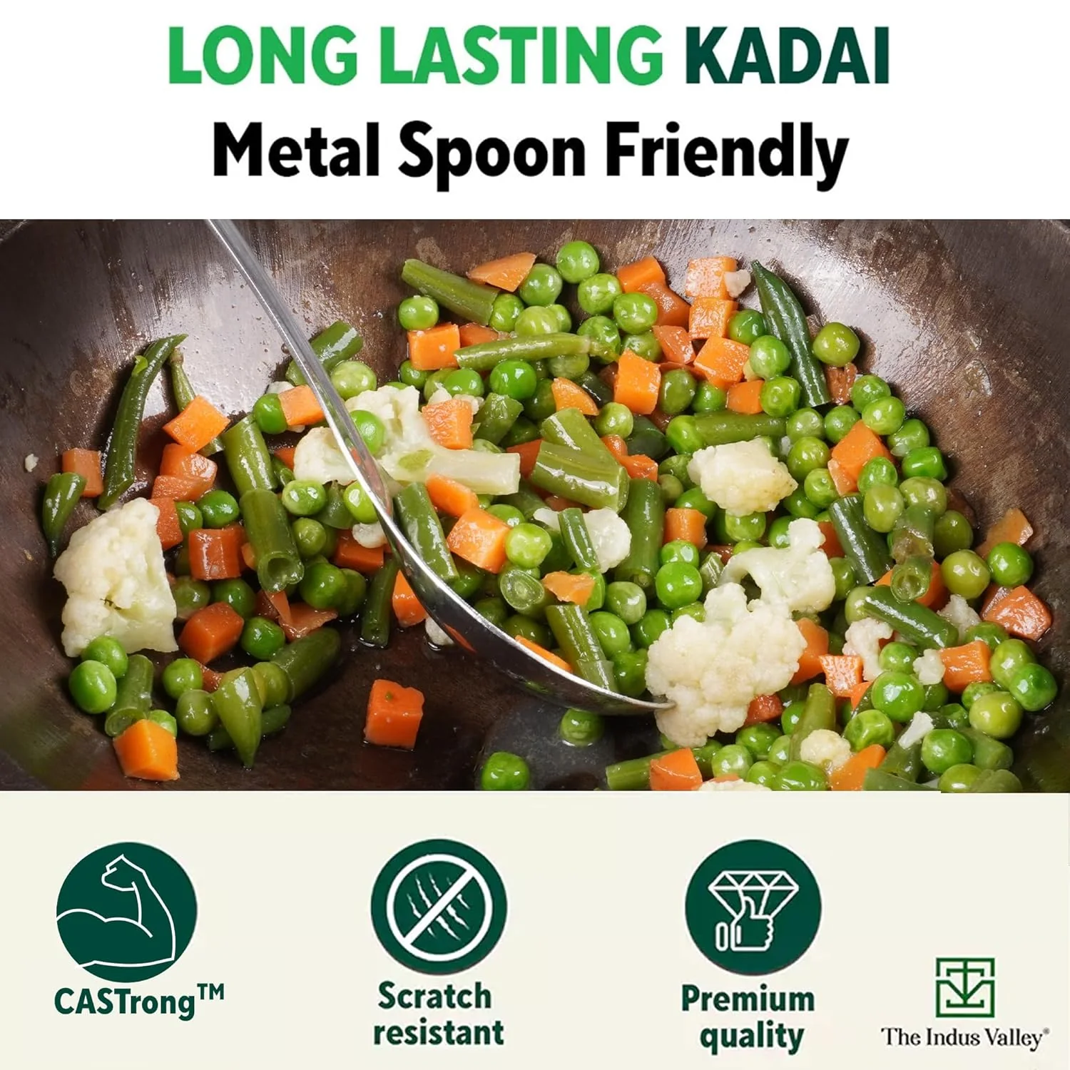 Super Smooth Cast Iron Kadai For Deep Frying With Strong Handles - Very Small, 17.8cm, 7 Inch, 1 Liter, 1.1 Kg | Naturally Nonstick, 100% Pure & Toxin-Free, No Chemical Coating - Image 7
